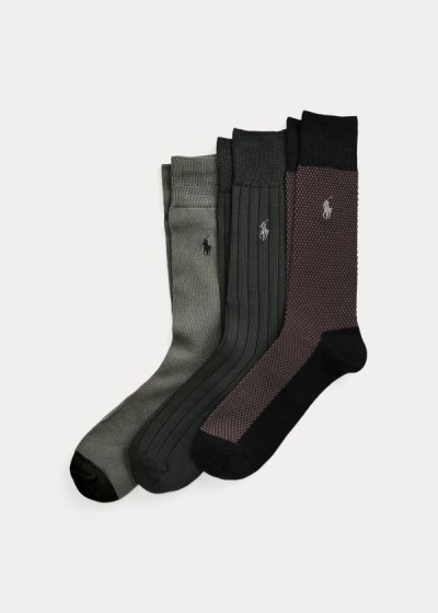 Men's Polo Ralph Lauren Birdseye Trouser 3-Pack Socks | 063892ZEK